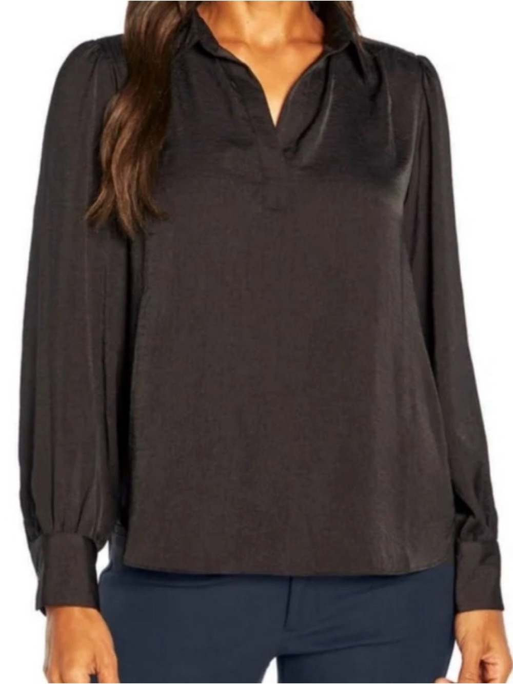 Banana Republic  | Women’s size L  Long Sleeve, Flowy Collared Shirt - Picture 14 of 17